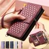 Samsung Galaxy Xiaomi Redmi iPhone Moto OPPO Google uchun Flip Teri Telefon G'ilofi Fermuarli Hamyon Kartalar uchun Qopqoq