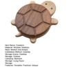 Walnut Turtle Coasters Wooden Kettle Tea Coaster Heat-Resistant Dining Plate Mat Drink Holders for Hot Cold Beverages Home Office Decoration