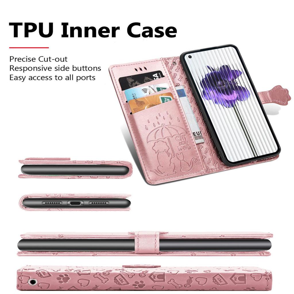 Чехол для телефона Phone1 Кошка и Собака, кожаный, с отделениями для карт, подставкой, магнитной застежкой и забавным дизайном