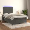 VidaXL Slatted Bed Base with LED Mattress, Upholstered Bed, Double Bed, Adult Bedroom Interior Bed, 3136174