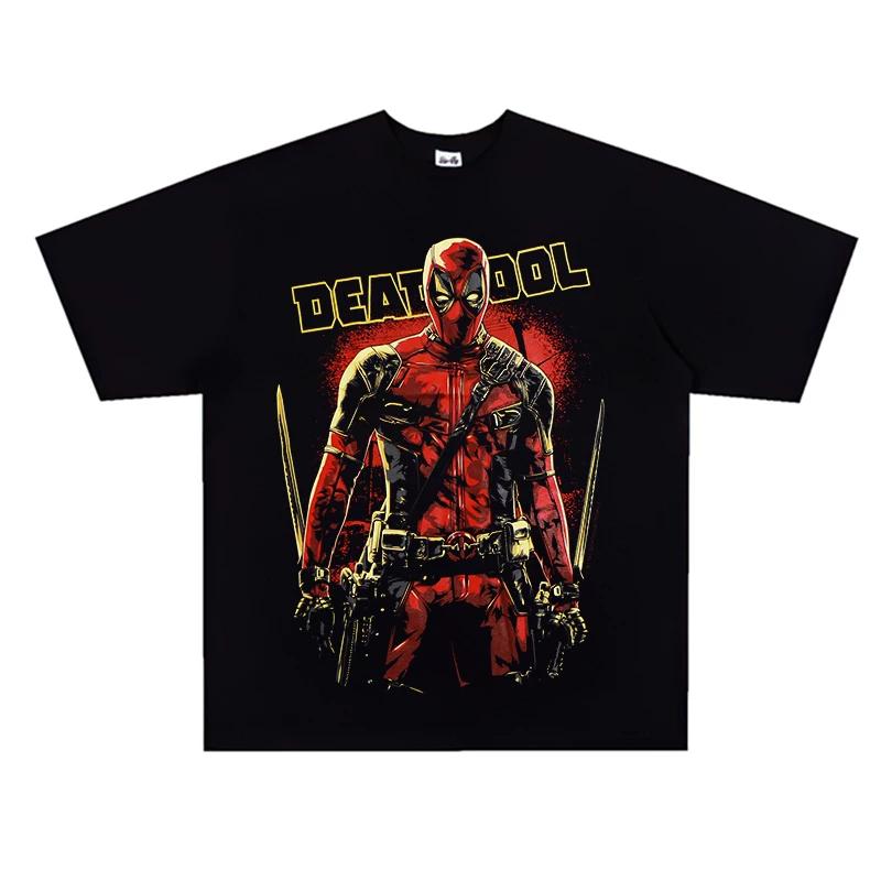 Deadpool Oversized Cotton TShirt Y2K Streetwear Retro Harajuku Punk Fashion Casual Short Sleeve Top for Men Women