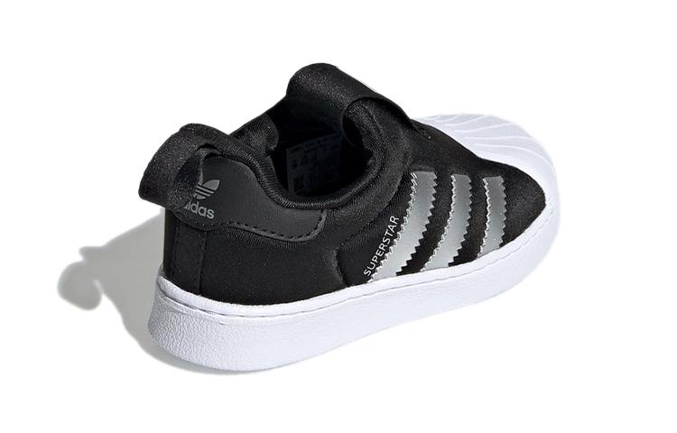 adidas Originals Superstar 360 I 360 I Удобные Устойчивые к истиранию Низкие Кеды для скейтбординга Черные Для младенцев и малышей EE6281