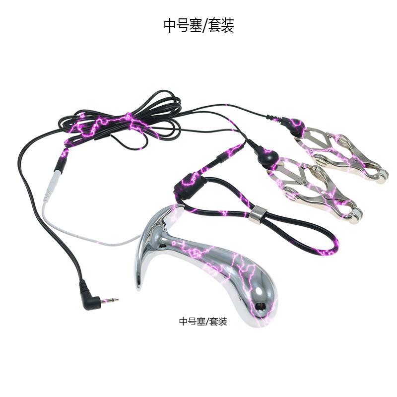 Электрошоковый импульсный зажим для сосков точка G анальная пробка кольцо для пениса мужчины и женщины страсть обучение мастурбация сексуальный секс-продукт