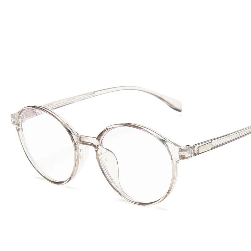 Round Frame Anti Blue Glasses Plain Glasses Lens Art Original Home Anti Blue Light Glasses Students Frame Glasses