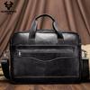 Мужской портфель из натуральной кожи для 14-дюймового ноутбука, мужские дорожные сумки-мессенджеры высшего качества, офисная деловая сумка-тоут