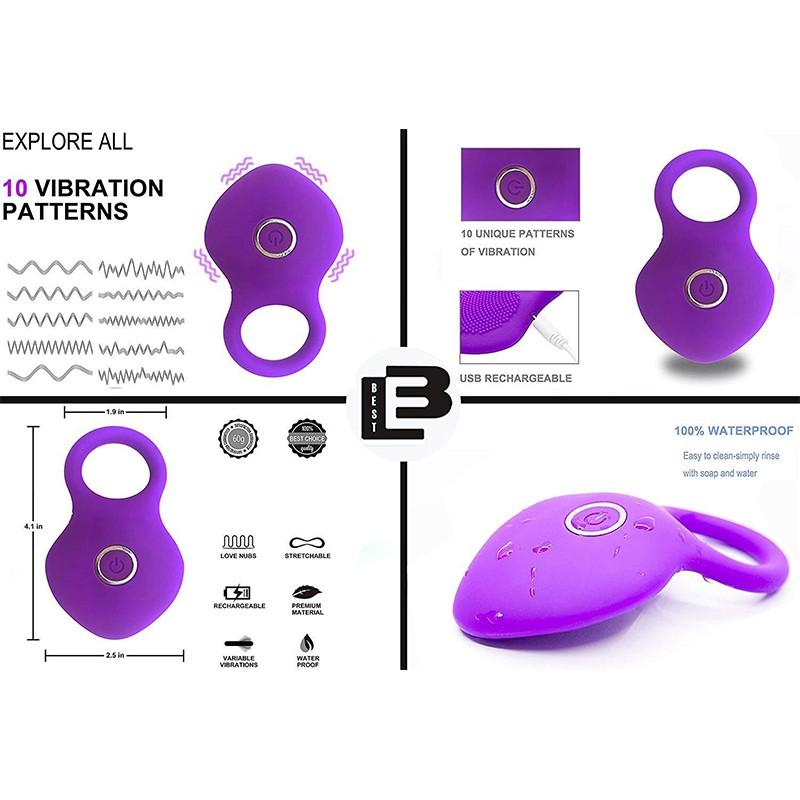 Couple Vibration Ring Premature Ejaculation Delay Device Clitoral Stimulator Massager Adult Sex Toys