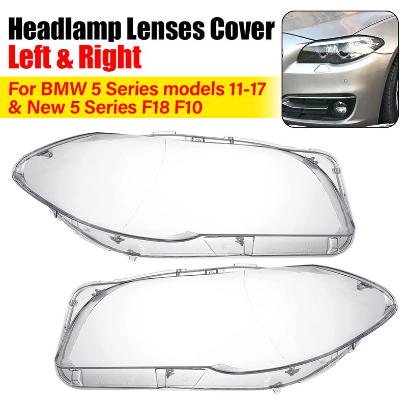Head Lights Cover For BMW 5 Series F18 F10 2011-2017 Transparent Housing Front Headlights Lens Shell Lampcove Car Accessories