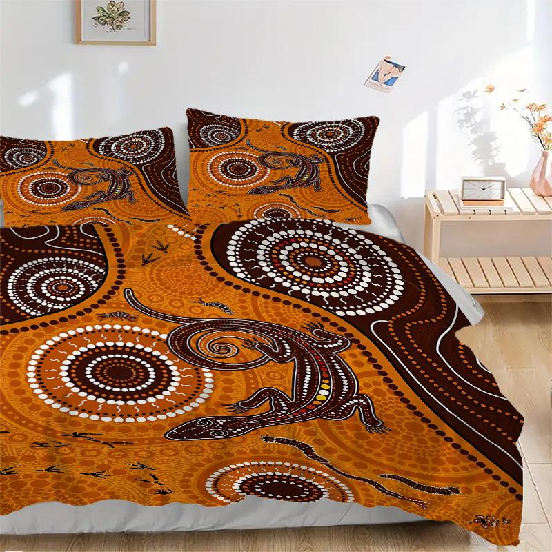 Aboriginal Art Print 3Pcs Bedding Setduvet Cover With 2 Bedropillowcase Home Birthday Gift