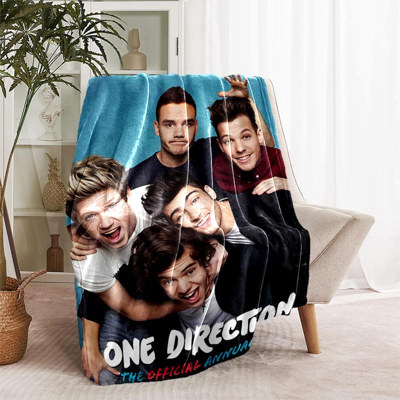 1pc Blanket One Direction Print Design, Lightweight Blanket for Sofa, Bed- Soft &Warm, Gift for All Seasons like Christmas, Halloween