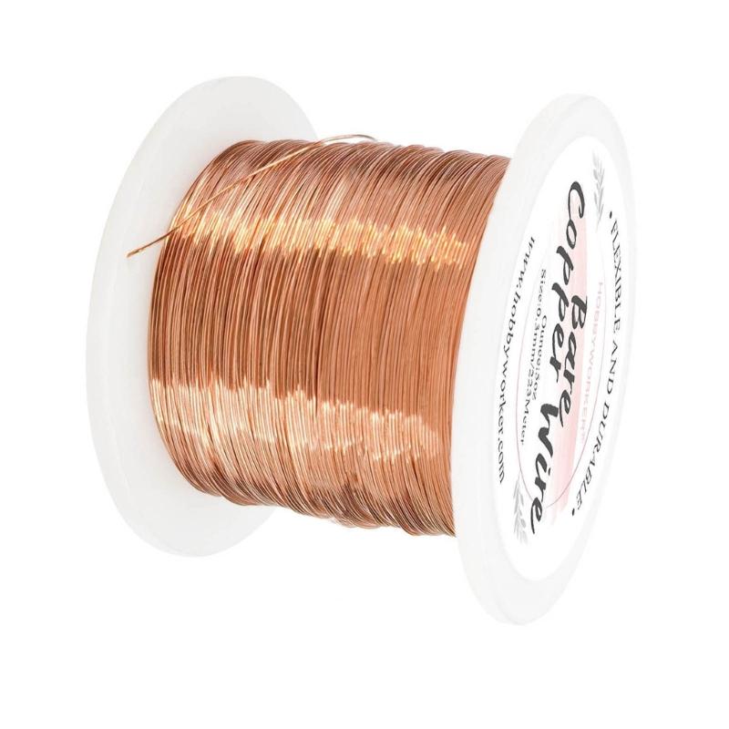 0.3mm Copper Wire Roll Colorfast Beading Wire Jewelry Cord for Crafts and Artist