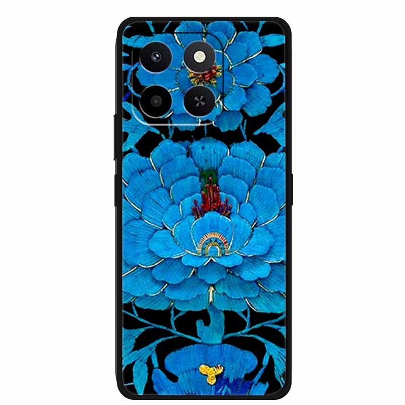3D Милый чехол для телефона для Honor X6C X 6C X6 C 6 C Мягкий силиконовый ТПУ протектор для Huawei HonorX6C Рельефные цветочные узоры Чехол Funda Capa