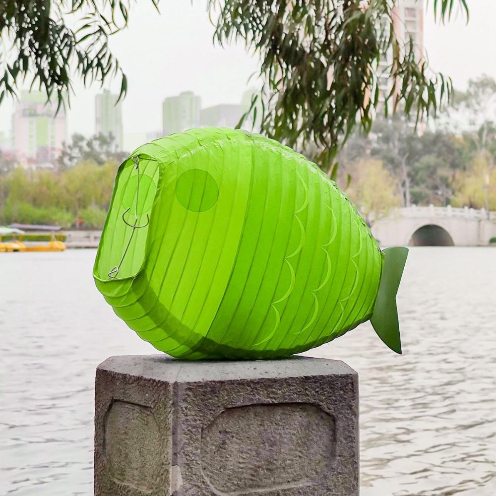 Wedding Cute Fish Shaped Wishing Paper Lanterns Candle Light Decoration Party Supplies