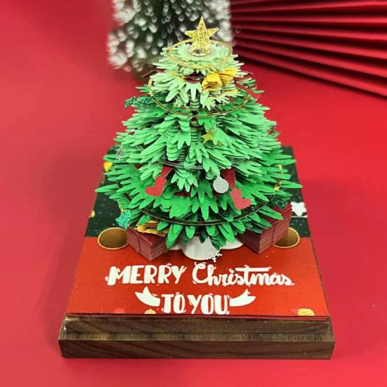 3D Рождественская елка Календарь Блокнот 2026 Настольные часы Календарь Отрывной бумажный резной арт DIY Липкие заметки Настольное украшение