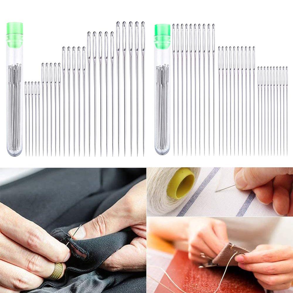 Иглы для вышивки крестом ручной работы Иглы для вышивания крестом с большим ушком Иглы для ручного шитья Тупые швейные иглы