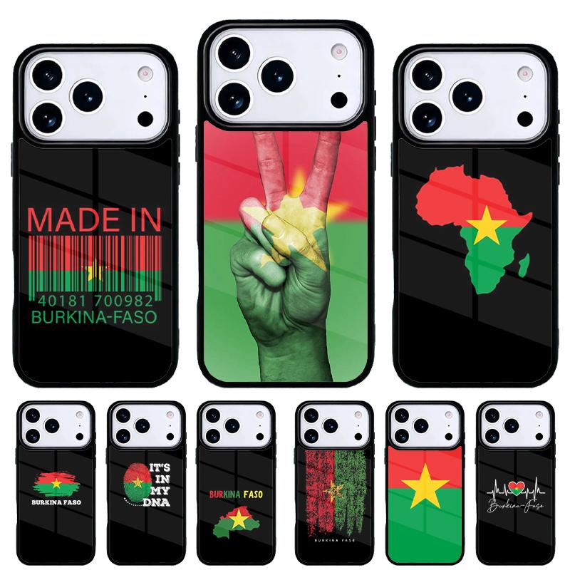 Чехол для телефона Флаг Буркина-Фасо для iPhone 17 16 15 14 13 Pro Max Задняя крышка для 12 11 Pro Coque