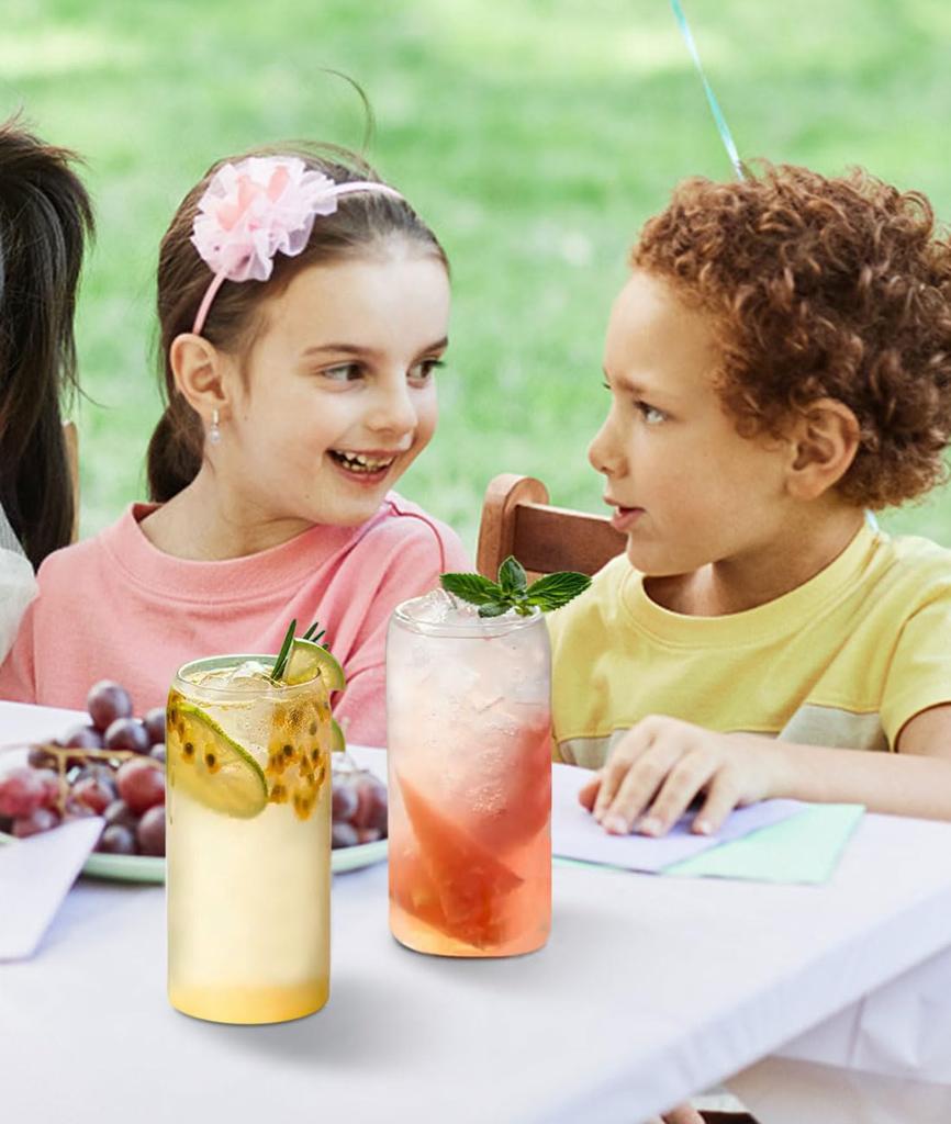 QuiExact Glass Set of Thin Highball Dishwasher Microwave Heat Resistant Cup with Thin Tumbler Canister Milk Ice Glass Crystal Cocktail Heat Resistant