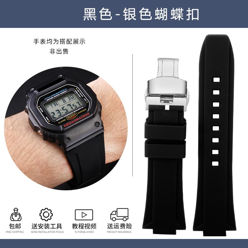 Для G-SHOCK Casio GW6900 DW5600 GW-B5600 GM-5600 водостойкий приподнятый силиконовый ремешок DW-5600 мягкий мужской браслет 24-16 мм Выпуклый
