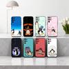 Милый Чехол для Телефона с Пингвином P-Pingu-ES Для Samsung S25,24,23,22,30,21,10,9,Ultra,Plus,Lite,FE,4,5 G Мягкий Черный Чехол
