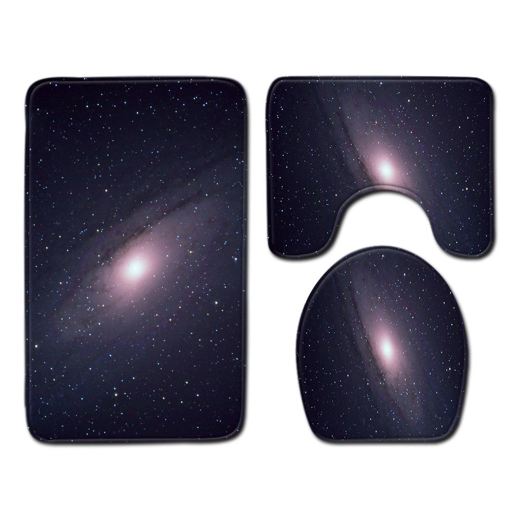 Коврик для ванной в виде звезды, туалетный набор из трех частей