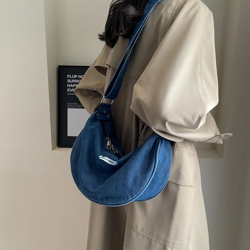 Повседневные джинсовые молнии женские сумки через плечо швейные нитки бесплатная доставка горячая распродажа сумки через плечо для женщин