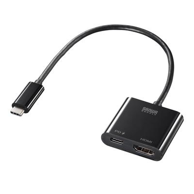 SANWA SUPPLY Адаптер USB Type C к HDMI Черный (Совместимость с 4K/60 Гц/PD) AD-ALCPHDPD