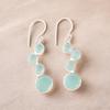 Aqua Chalcedony Gemstone Dangle Earrings 925 Sterling Silver Handcrafted Jewelry EE-161-18
