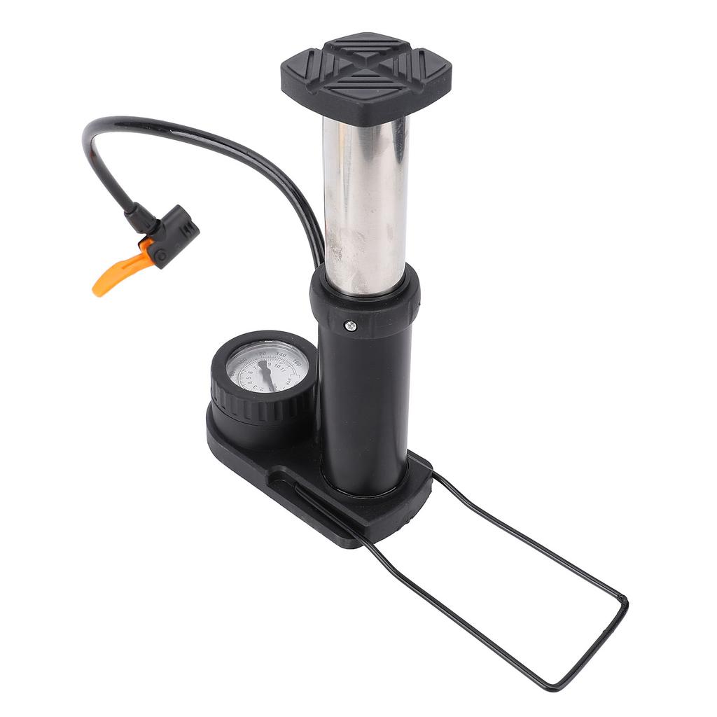 Ножной насос Черный Портативный Высокоэффективный Ножной Накачиватель Шин с Манометром для Электровелосипеда