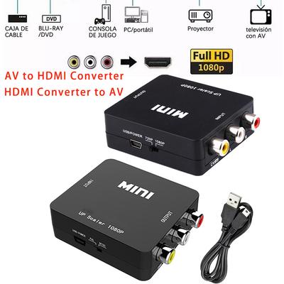AV в HDMI Конвертер HD 1080P RCA HDMI в MAV CVBS Видео Аудио Адаптер для PS2/3 DVD к ТВ с USB Кабелем