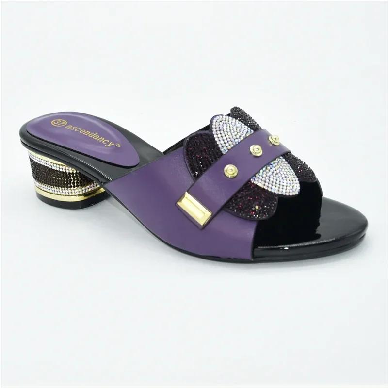 Женская обувь Вечеринка Туфли на высоком каблуке Модные Женские Летние Осенние Нескользящие Туфли со стразами Женские Сандалии Фирменные Туфли с квадратным носком