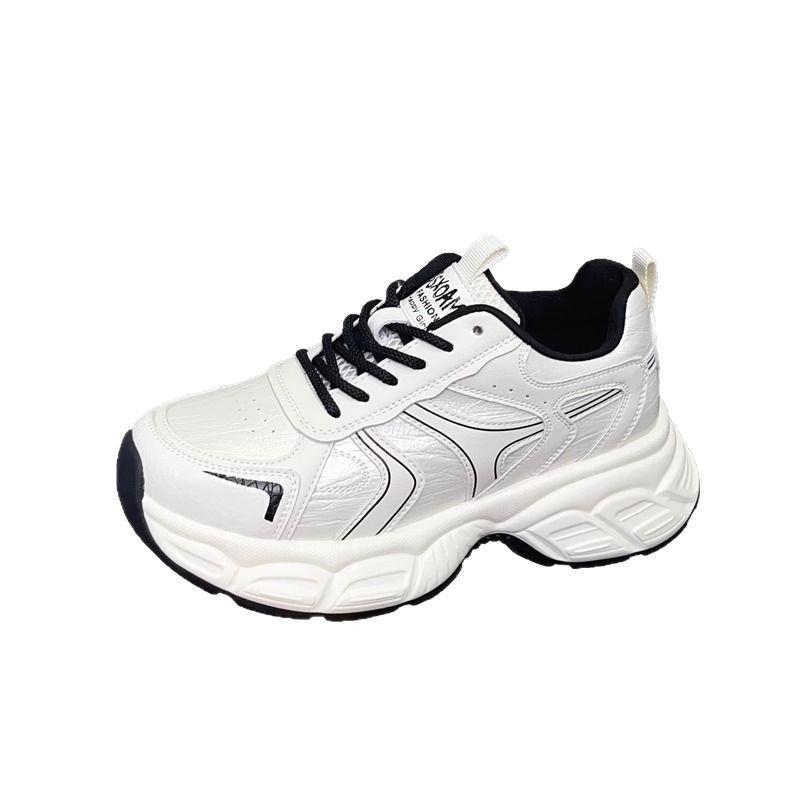 Daddy Shoes Women's 2025 New Popular Spring and Autumn Thick-soled Heightening Casual Sports Shoes Women's Versatile Breathable Running Shoes
