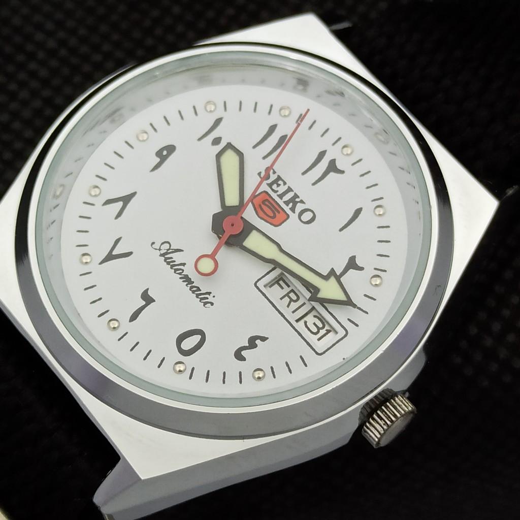 ВОССТАНОВЛЕННЫЕ ВИНТАЖНЫЕ SEIKO 5 AUTO 6309A ЯПОНИЯ МУЖСКИЕ АРАБСКИЕ ЧАСЫ 533c-a279832-9