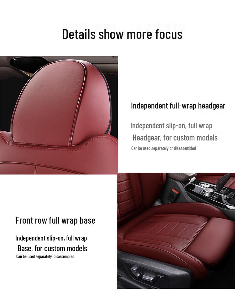 Fits 2018-2020 BMW X3: Genuine Leather Seat Cushion for All Seasons, Five-Seater.