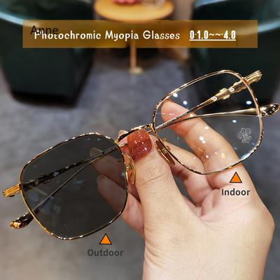 Женские интеллектуальные фотохромные очки с минусом диоптрий, уличные солнцезащитные очки с изменением цвета, модные очки для близорукости, очки по рецепту