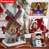 Animated Winter Christmas Windmill Village Decor Pre-Lit Collectible Building Scene Musical Indoor Holiday Table Home Ornament