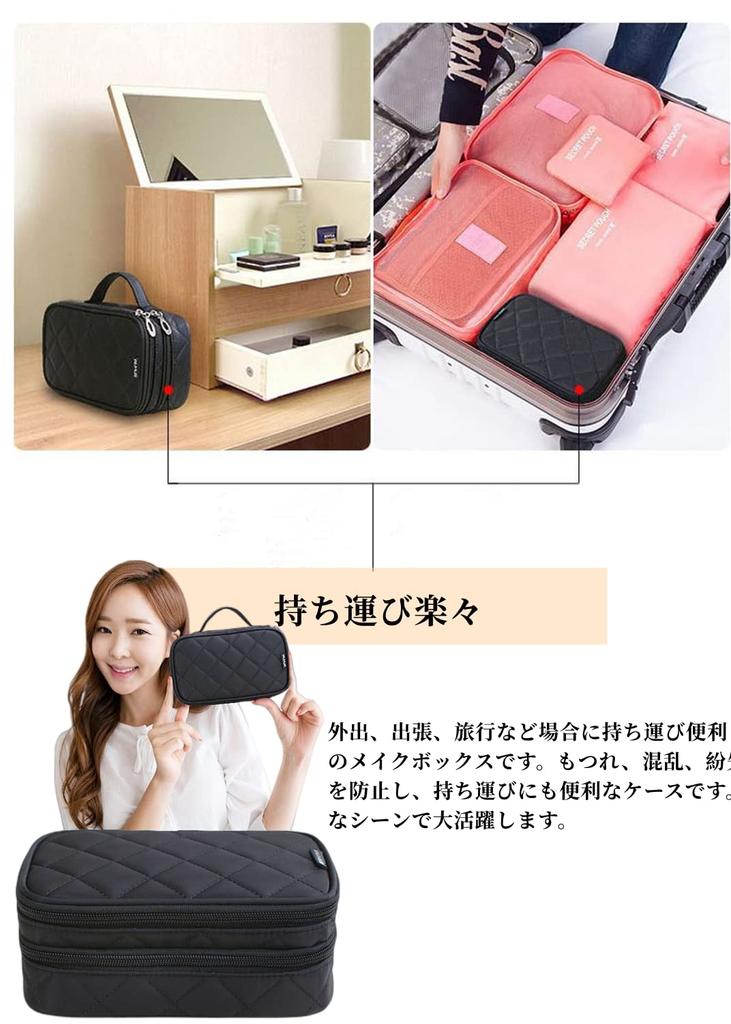 YFFSFDC Multifunctional Cosmetic Large with Dressing Perfect for Travel and Business Trips Pouch, Capacity, Lightweight, Mirror, (Large Size)