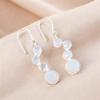 Milky Opal Gemstone 925 Sterling Silver Handmade Jewelry Bezel Set  Earrings 2" EE-161-16