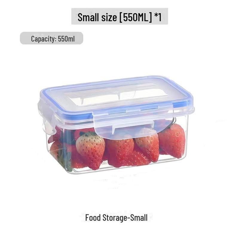 Прозрачный прямоугольный пластиковый контейнер для хранения продуктов с герметичной крышкой для холодильников и кухонь