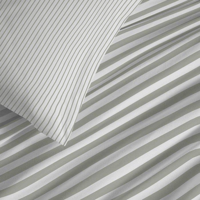 Pack complet housse de couette réversible "Vanessa" 6 pièces pour lit 180 x 200 "King Size" Palerme Eucalyptus