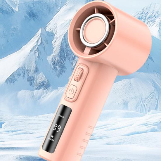 Ручной охлаждающий вентилятор с 100-скоростным регулируемым ЖК-дисплеем, USB-зарядкой, летний портативный дорожный карманный мини-персональный вентилятор