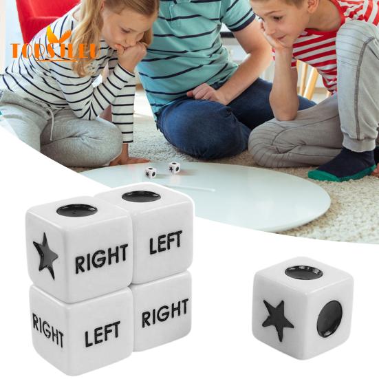 Левая и правая центральные игральные кости — 5 шт., шестигранные акриловые игральные кости стандартного размера 16 мм, удобные в захвате, игровые кости, аксессуары для игр