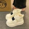 Зимние ботинки на толстой подошве женские зимние 2024 новые бархатные белые туфли теплые хлопковые туфли на толстой подошве туфли на липучке