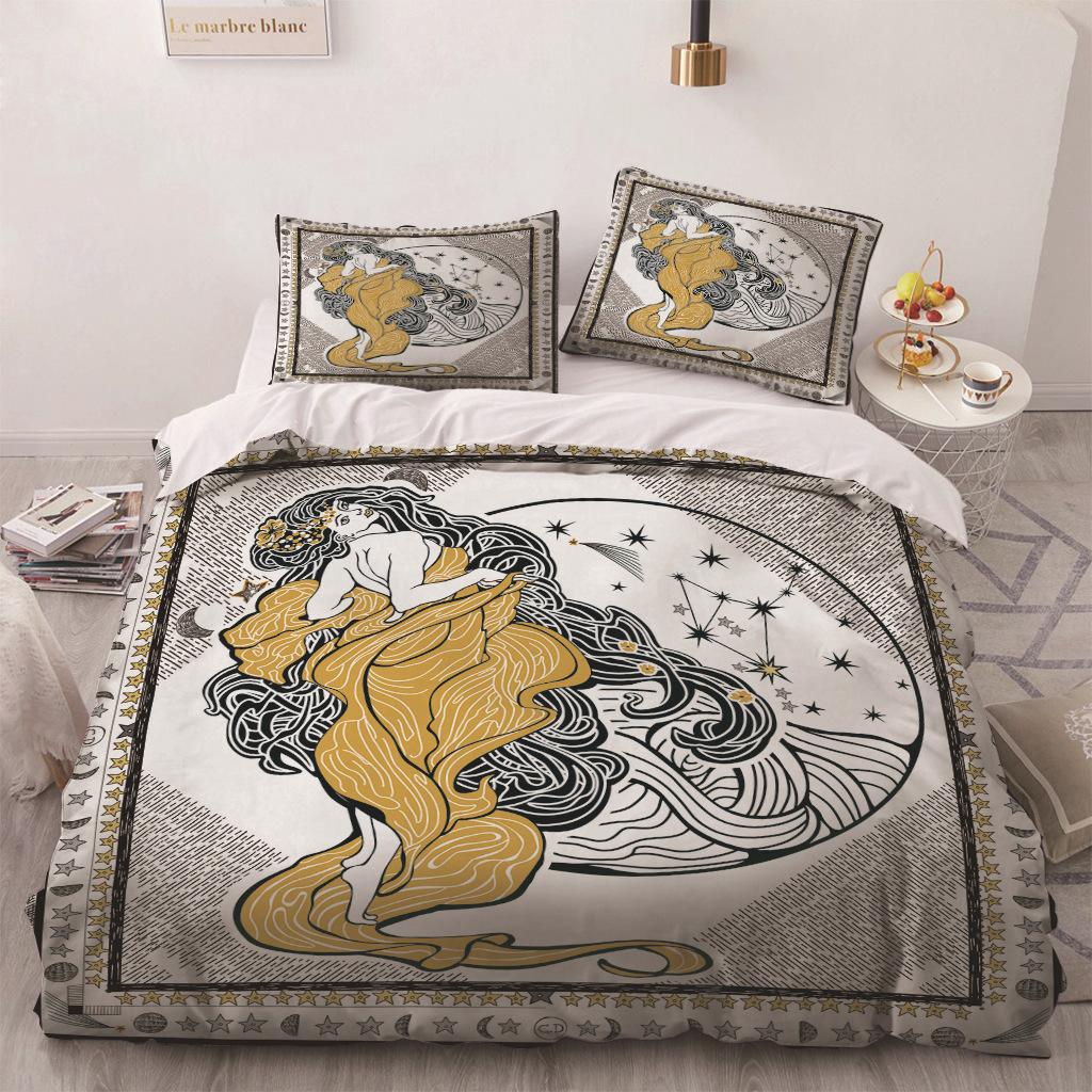 Африка Египет Король Королева Пододеяльник Египетский Фараон Постельное Белье Набор Для Подростков Взрослых Древние Фрески 2/3шт Полиэстер Пододеяльник