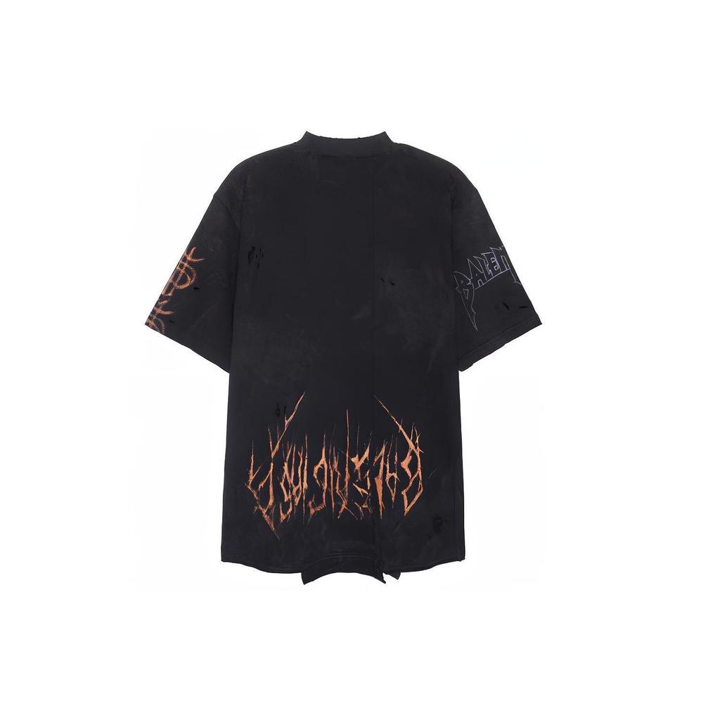 Balenciaga Футболка FW23 Свободный крой Унисекс Черный 698811TOVT31055