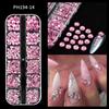 12 Grids/Box Crystal Nail Art Rhinestones Mixed Sizes Flatback Nail Stones Gems Luxury 3D DIY Charms For Nail Art Decorations