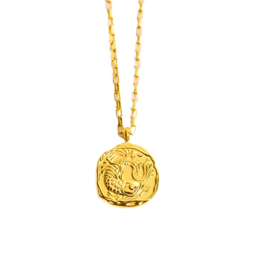 Pendant 12 Constellation Necklace Neck Jewelry Vintage Golden Necklace  Vacation