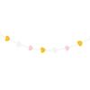1pcs Set 6.5ft White Gold Pink Paper Card Banner Decorations For Birthday Party Hanging Banner Decoration Banner