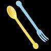 1Set Fruit Fork Dessert Spoon Reusable Tableware Children Snack Cake Dessert Food Pick Toothpick Bento Lunches Party Decor
