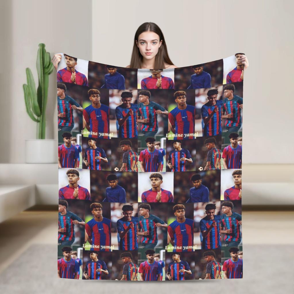 Number Football Lamine YYamal Fleece Blanket Custom Throw Blanket for Home xcm Quilt