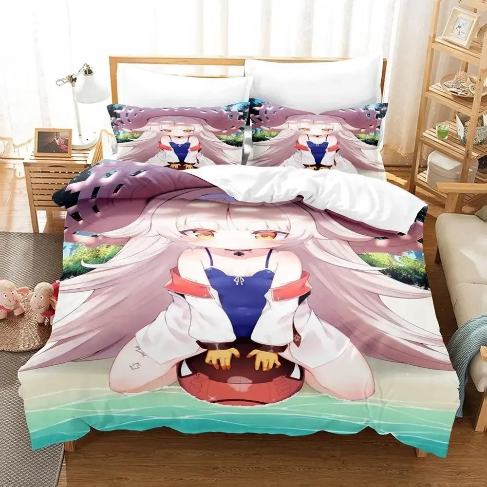 Комплект постельного белья Azur Lane Art Single Twin Full Queen King Size Bed Set Adult Kids Bedroom Duvet cover Sets 3D Print Bed Set