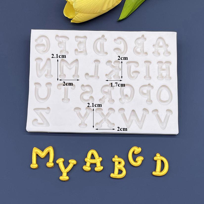 Alphabet Number Silicone Cake Baking Mold Sugarcraft Chocolate Cupcake Baking Mould Resin Tools Fondant Cake Decorating Tools
